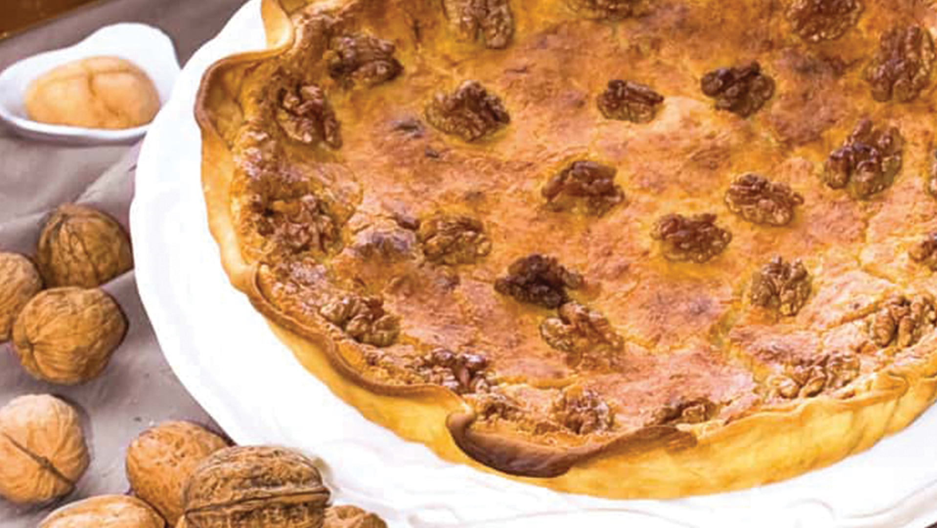 Recette de tarte au Comté et aux noix