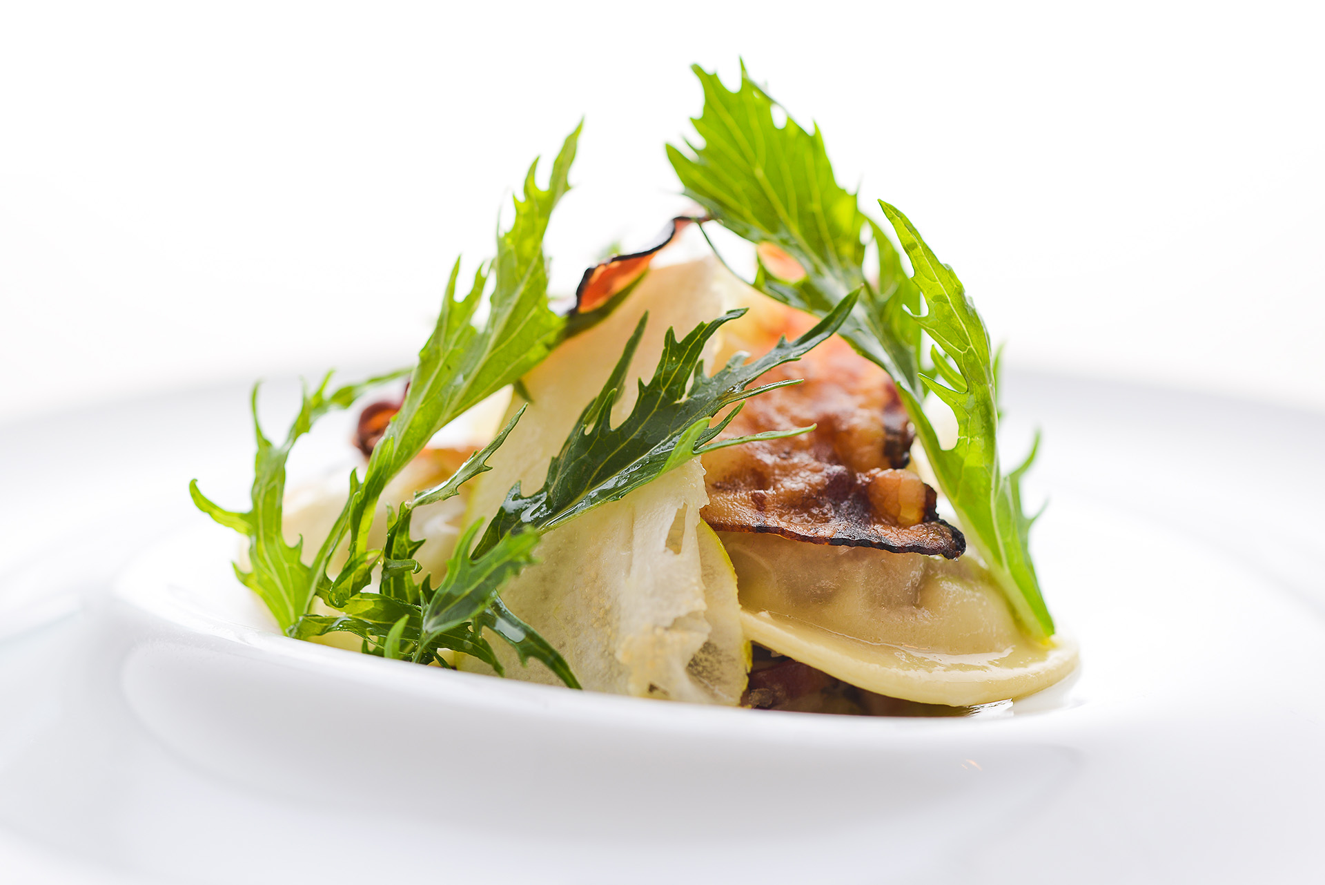 Recette de ravioles de tartiflette et poire croquante