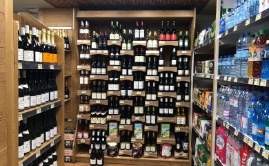 Sherpa supermarket Tignes les Brévières wine cellar