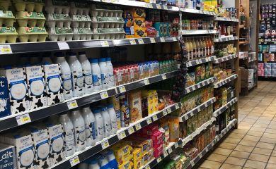 Sherpa supermarket Tignes les Brévières shelves