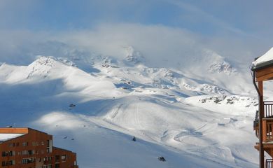 Sherpa supermarket Val Thorens - balcons view of the mountains from the supermarket