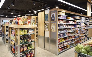 Intérieur Supermarché Sherpa Oz en Oisans rayons