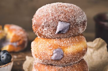 Beignets de Carnaval aux myrtilles