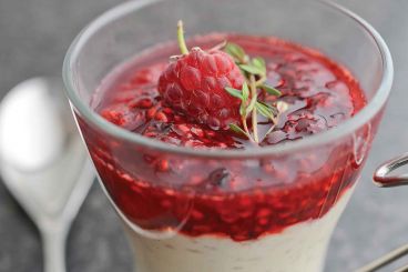 Recette Riz au lait framboises poêlées au serpolet