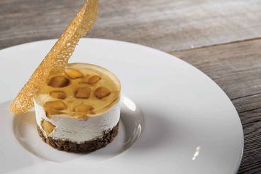 Cheese-cake spéculoos et pomme confite