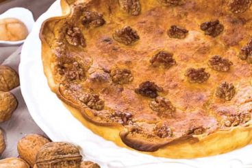 Recette de tarte au Comté et aux noix